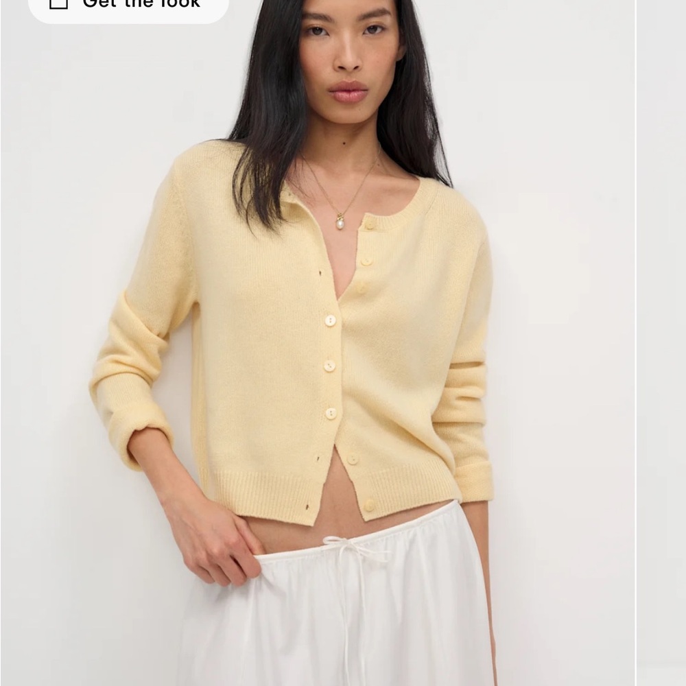 Reformation Clara Cashmere Crew Cardigan
